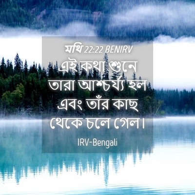 Picture 04 - মথি 22:22 BENIRV - এই কথা শুনে তারা - Bible Verse Picture