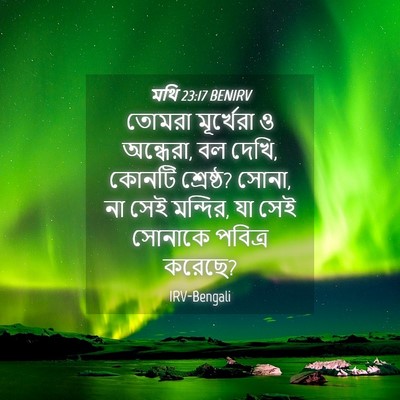 Picture 04 - মথি 23:17 BENIRV - তোমরা মূর্খেরা ও - Bible Verse Picture