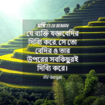 Picture 04 - মথি 23:20 BENIRV - যে ব্যক্তি - Bible Verse Picture