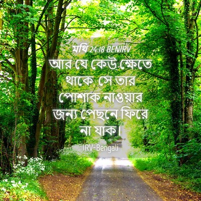Picture 04 - মথি 24:18 BENIRV - আর যে কেউ ক্ষেতে - Bible Verse Picture