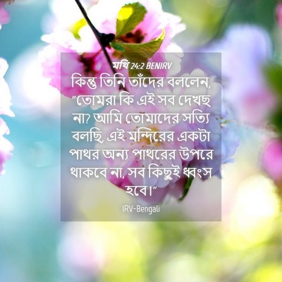 Picture 04 - মথি 24:2 BENIRV - কিন্তু তিনি - Bible Verse Picture
