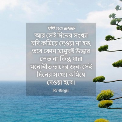 Picture 04 - মথি 24:22 BENIRV - আর সেই দিনের - Bible Verse Picture