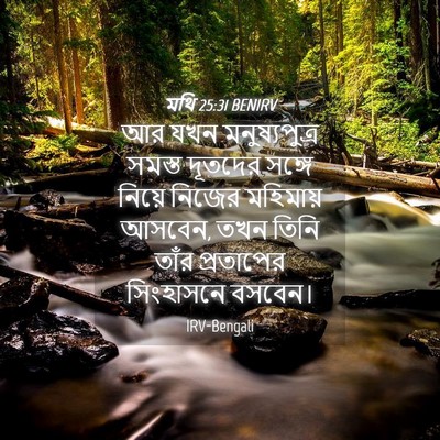 Picture 04 - মথি 25:31 BENIRV - আর যখন - Bible Verse Picture