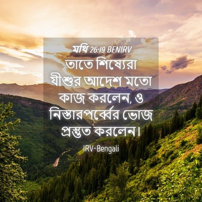 Picture 04 - মথি 26:19 BENIRV - তাতে শিষ্যেরা - Bible Verse Picture