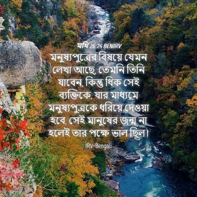 Picture 04 - মথি 26:24 BENIRV - মনুষ্যপুত্রের - Bible Verse Picture