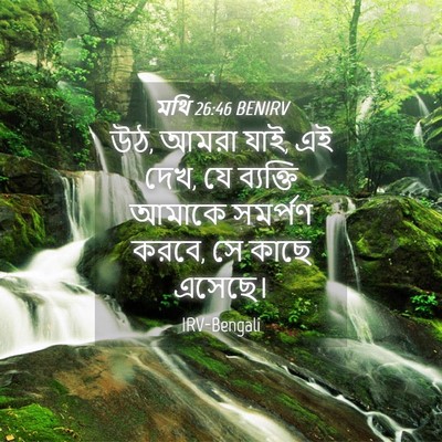Picture 04 - মথি 26:46 BENIRV - উঠ, আমরা যাই, এই দেখ, - Bible Verse Picture