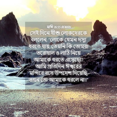 Picture 04 - মথি 26:55 BENIRV - সেই দিনে যীশু - Bible Verse Picture
