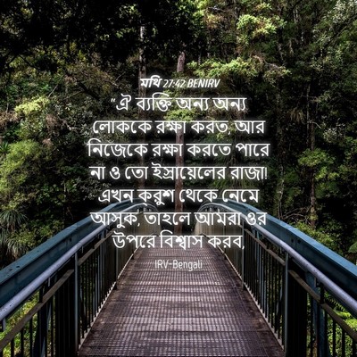 Picture 04 - মথি 27:42 BENIRV - “ঐ ব্যক্তি অন্য - Bible Verse Picture