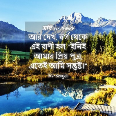 Picture 04 - মথি 3:17 BENIRV - আর দেখ, স্বর্গ থেকে - Bible Verse Picture