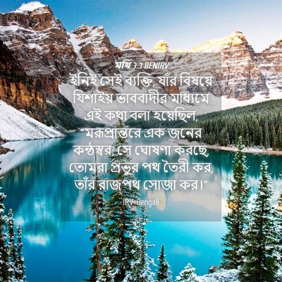 Picture 04 - মথি 3:3 BENIRV - ইনিই সেই ব্যক্তি, - Bible Verse Picture