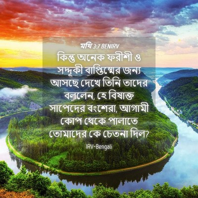 Picture 04 - মথি 3:7 BENIRV - কিন্তু অনেক ফরীশী - Bible Verse Picture