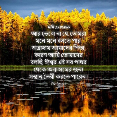 Picture 04 - মথি 3:9 BENIRV - আর ভেবো না যে, - Bible Verse Picture