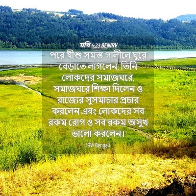 Picture 04 - মথি 4:23 BENIRV - পরে যীশু সমস্ত - Bible Verse Picture