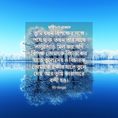 Picture 04 - মথি 5:25 BENIRV - তুমি যখন বিপক্ষের - Bible Verse Picture