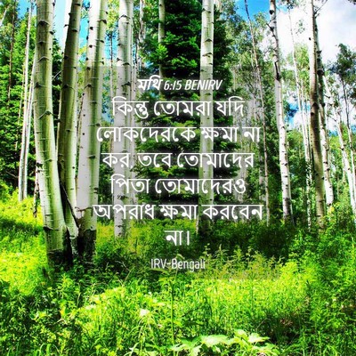 Picture 04 - মথি 6:15 BENIRV - কিন্তু তোমরা যদি - Bible Verse Picture