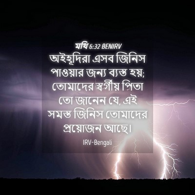 Picture 04 - মথি 6:32 BENIRV - অইহূদিরা এসব - Bible Verse Picture