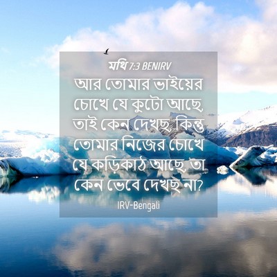 Picture 04 - মথি 7:3 BENIRV - আর তোমার ভাইয়ের - Bible Verse Picture