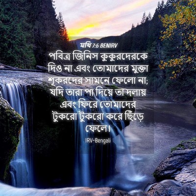 Picture 04 - মথি 7:6 BENIRV - পবিত্র জিনিস - Bible Verse Picture