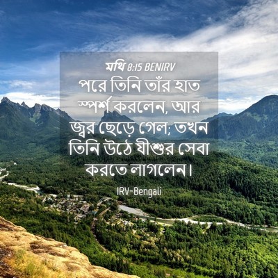 Picture 04 - মথি 8:15 BENIRV - পরে তিনি তাঁর হাত - Bible Verse Picture