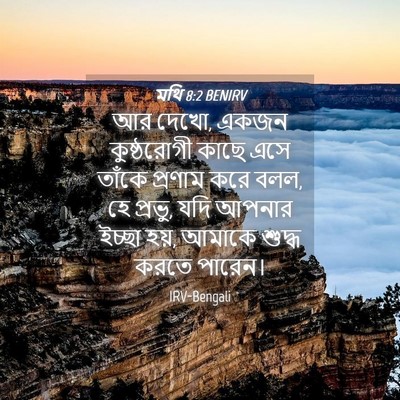 Picture 04 - মথি 8:2 BENIRV - আর দেখো, একজন - Bible Verse Picture