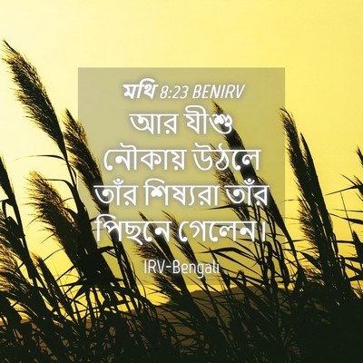 Picture 04 - মথি 8:23 BENIRV - আর যীশু নৌকায় - Bible Verse Picture