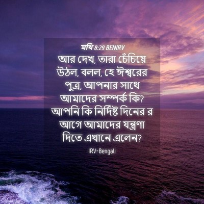Picture 04 - মথি 8:29 BENIRV - আর দেখ, তারা - Bible Verse Picture