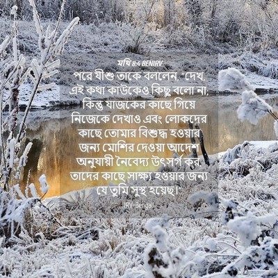 Picture 04 - মথি 8:4 BENIRV - পরে যীশু তাকে - Bible Verse Picture