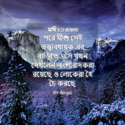 Picture 04 - মথি 9:23 BENIRV - পরে যীশু সেই - Bible Verse Picture