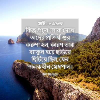 Picture 04 - মথি 9:36 BENIRV - কিন্তু প্রচুর লোক - Bible Verse Picture