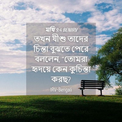 Picture 04 - মথি 9:4 BENIRV - তখন যীশু তাদের - Bible Verse Picture