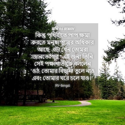 Picture 04 - মথি 9:6 BENIRV - কিন্তু পৃথিবীতে - Bible Verse Picture