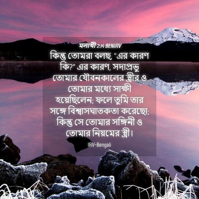 Picture 04 - মলাখী 2:14 BENIRV - কিন্তু তোমরা বলছ, - Bible Verse Picture