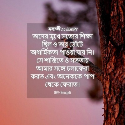Picture 04 - মলাখী 2:6 BENIRV - তাদের মুখে সত্যের - Bible Verse Picture