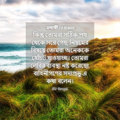 Picture 04 - মলাখী 2:8 BENIRV - কিন্তু তোমরা সঠিক - Bible Verse Picture