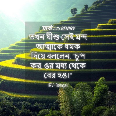 Picture 04 - মার্ক 1:25 BENIRV - তখন যীশু সেই মন্দ - Bible Verse Picture
