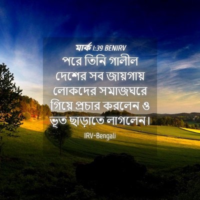 Picture 04 - মার্ক 1:39 BENIRV - পরে তিনি গালীল - Bible Verse Picture