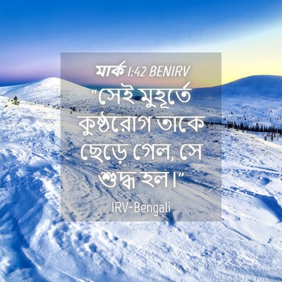 Picture 04 - মার্ক 1:42 BENIRV - “সেই মুহূর্তে - Bible Verse Picture
