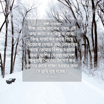 Picture 04 - মার্ক 1:44 BENIRV - যীশু তাকে বললেন, - Bible Verse Picture