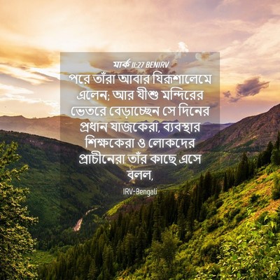 Picture 04 - মার্ক 11:27 BENIRV - পরে তাঁরা আবার - Bible Verse Picture
