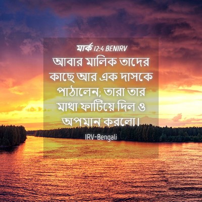Picture 04 - মার্ক 12:4 BENIRV - আবার মালিক তাদের - Bible Verse Picture