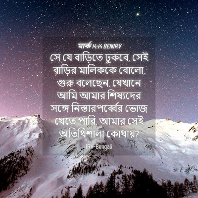 Picture 04 - মার্ক 14:14 BENIRV - সে যে বাড়িতে - Bible Verse Picture