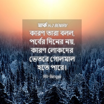 Picture 04 - মার্ক 14:2 BENIRV - কারণ তারা বলল, - Bible Verse Picture