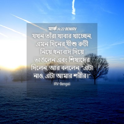 Picture 04 - মার্ক 14:22 BENIRV - যখন তাঁরা খাবার - Bible Verse Picture