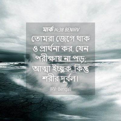 Picture 04 - মার্ক 14:38 BENIRV - তোমরা জেগে থাক ও - Bible Verse Picture