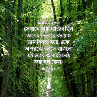 Picture 04 - মার্ক 14:4 BENIRV - সেখানে যারা হাজির - Bible Verse Picture