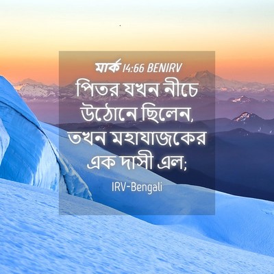Picture 04 - মার্ক 14:66 BENIRV - পিতর যখন নীচে - Bible Verse Picture