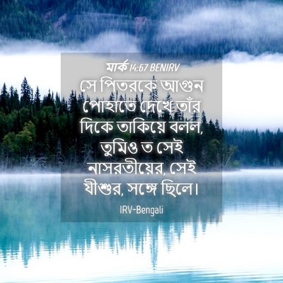 Picture 04 - মার্ক 14:67 BENIRV - সে পিতরকে আগুন - Bible Verse Picture