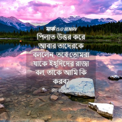 Picture 04 - মার্ক 15:12 BENIRV - পিলাত উত্তর করে - Bible Verse Picture
