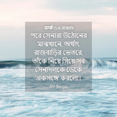 Picture 04 - মার্ক 15:16 BENIRV - পরে সেনারা উঠোনের - Bible Verse Picture