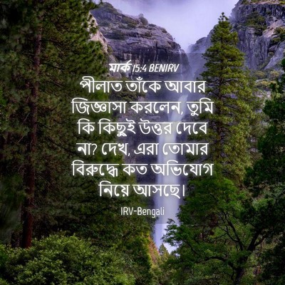 Picture 04 - মার্ক 15:4 BENIRV - পীলাত তাঁকে আবার - Bible Verse Picture